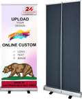 Retractable Banner Stand 33.5x80 in - CurlFree Fabric, Fast Turnaround
