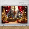 10x8 ft Christmas Window Photography Backdrop - Winter Wonderland