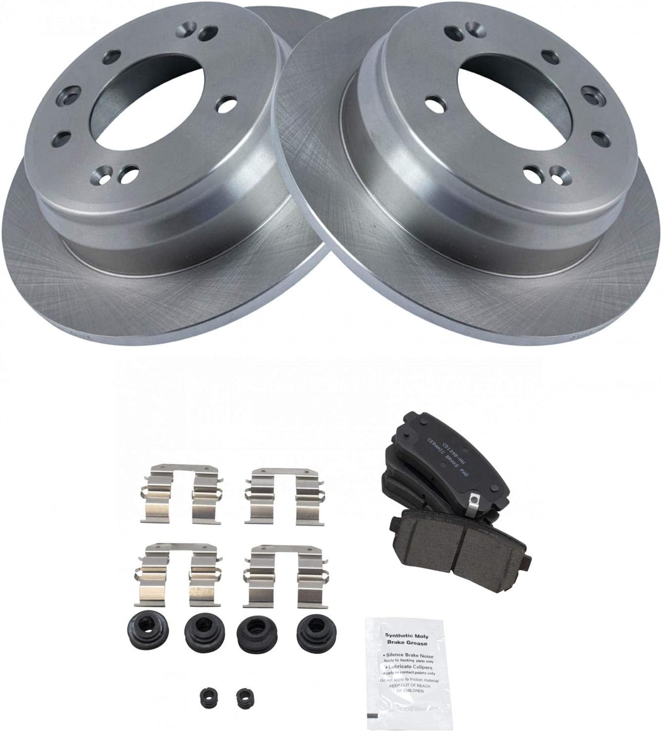 TRQ Rear Brake Pad & Rotor Kit for Hyundai Tucson & Kia Sportage