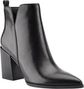 Juliet Holy V Cut Ankle Boots Pointed Toe Chunky Heel - Sleek Western