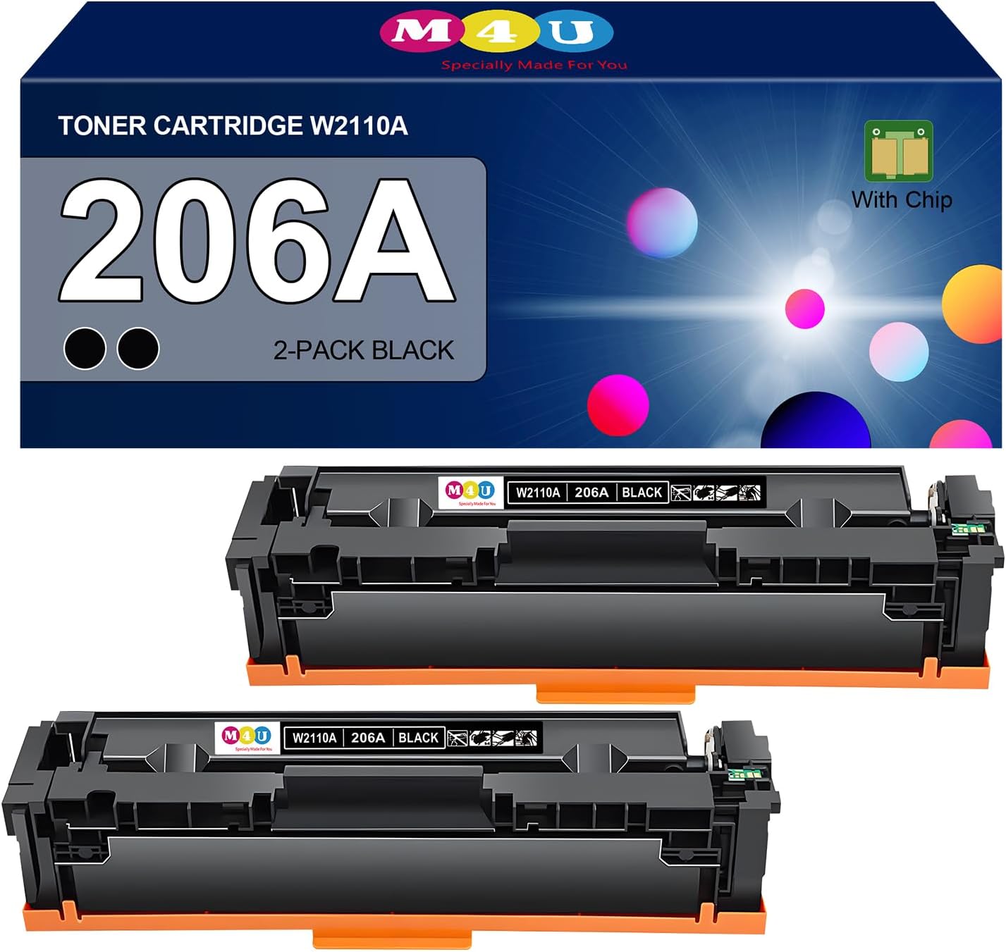 206A Black Toner Cartridges for Color Laser Jet Printers