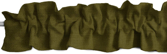 Faux Burlap Sleeve Topper Window Valance for Home Decor