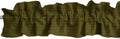 Faux Burlap Sleeve Topper Valance 144in x 9in Olive - Soft Ruffle
