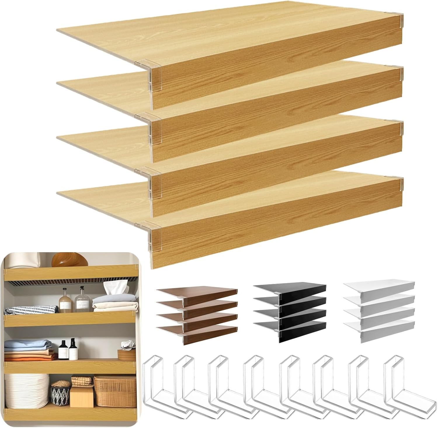 Wire Shelf Cover for Pantry Organization - Stylish PVC Liners
