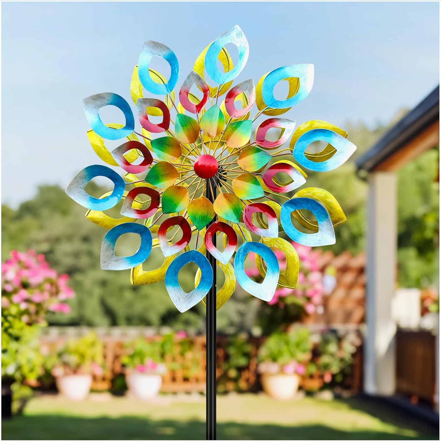 84 Inch Large Outdoor Wind Spinner for Yard and Garden Decor