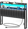 Rolanstar Headboard for Full Size Bed with LED Light and USB Port