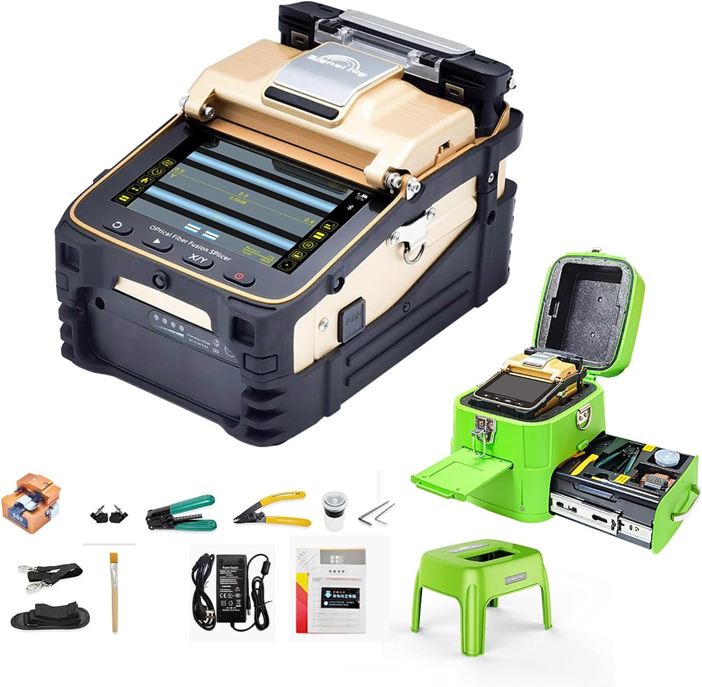 SignalFire Optical Fiber Fusion Splicer with 5 Inch LCD Screen