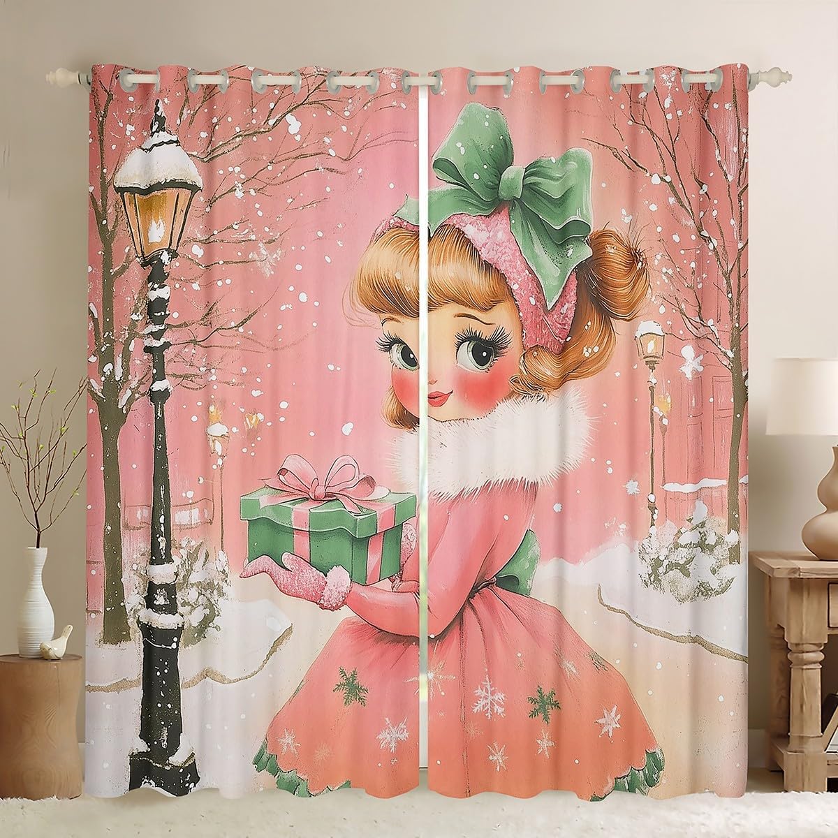 Feelyou Merry Christmas 50% Blackout Curtains