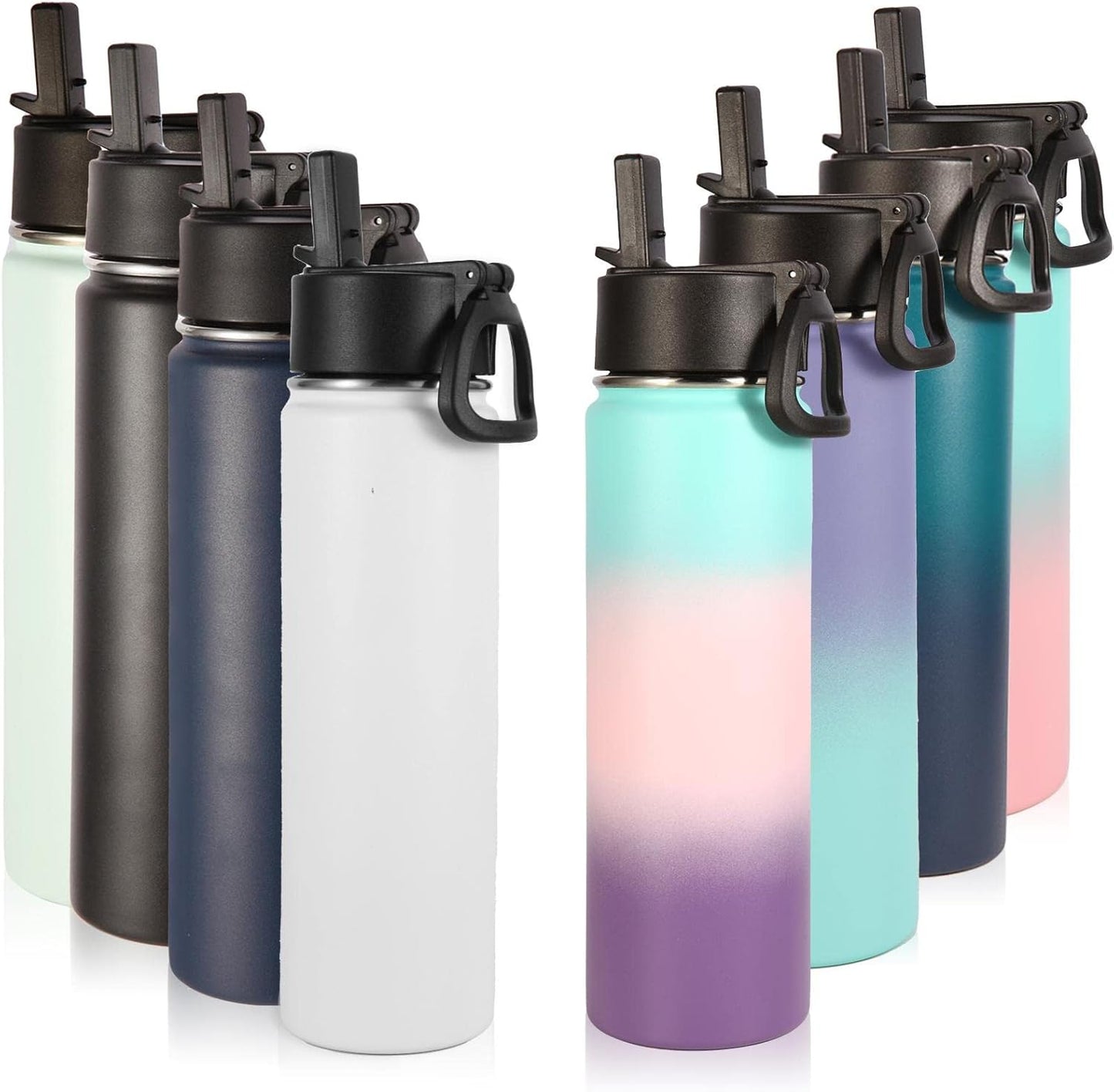 Volhoply Insulated Water Bottles with Straw Bulk 8 Pack Review
