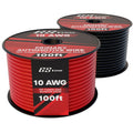 10 Gauge Automotive Wire 200ft CCA (Red & Black) - Flexible 12V Cable