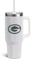 NFL 40oz Stainless Steel Tumbler - Crystal Rhinestone Travel Cup Fan