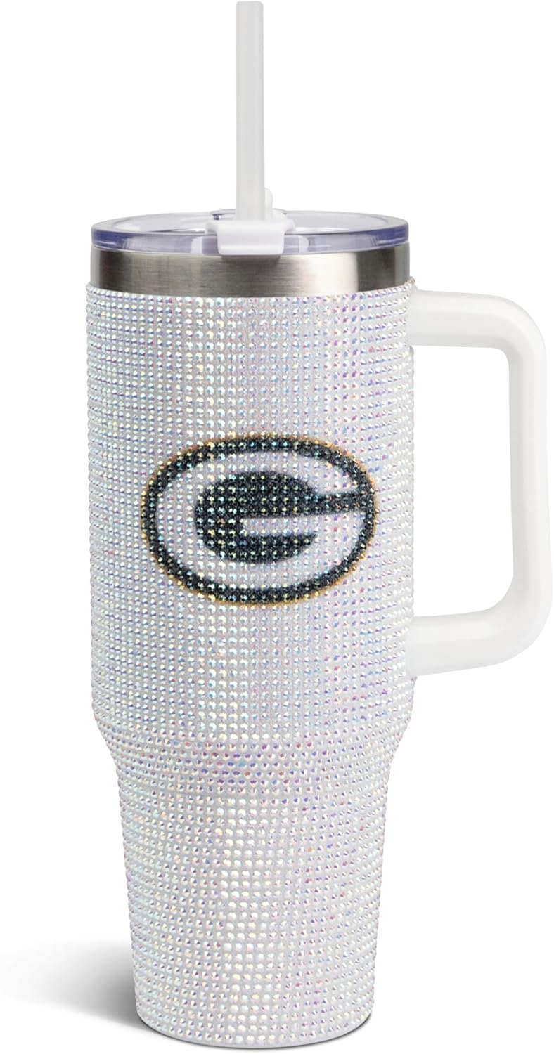 NFL 40oz Stainless Steel Tumbler with Crystal Rhinestones