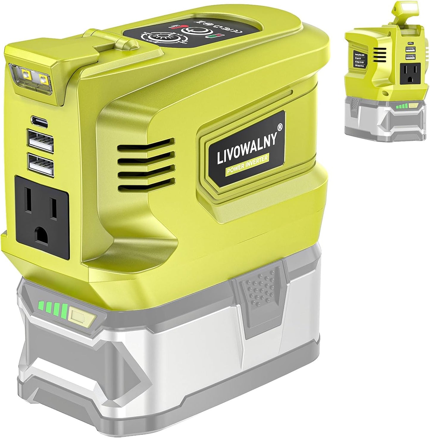 200W Real Power Inverter for Ryobi 18V Batteries - Portable Solution