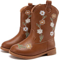 Toddler Girls Cowgirl Boots with Pointed Toe Design for All Seasons