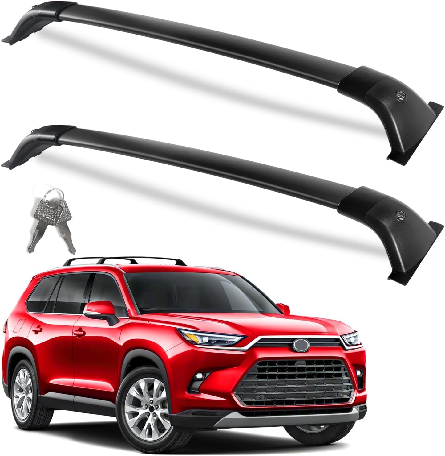 Heavy Duty Black Roof Rack Cross Bars for Toyota Grand Highlander