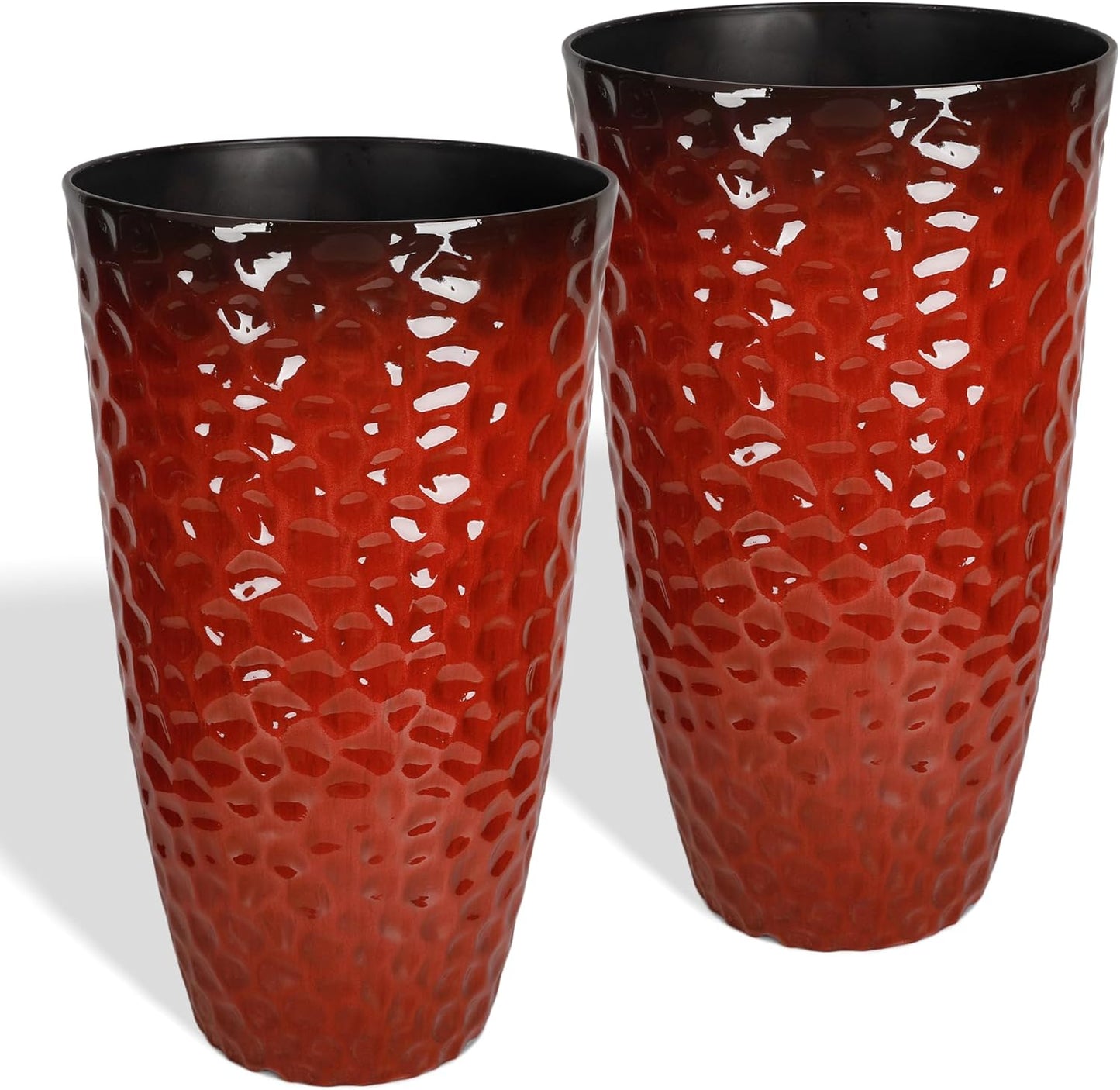 Large Plastic Planters with Drainage Hole for Indoor Outdoor Use