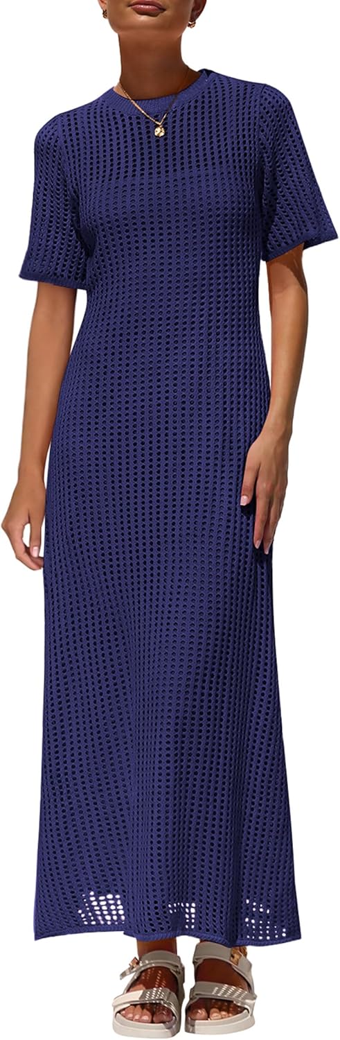 PRETTYGARDEN Womens Eyelet Cover Up Dress for Summer Fun