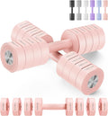 Adjustable Dumbbell Set for Women - Macaron Colors, 4 in 1 Weights