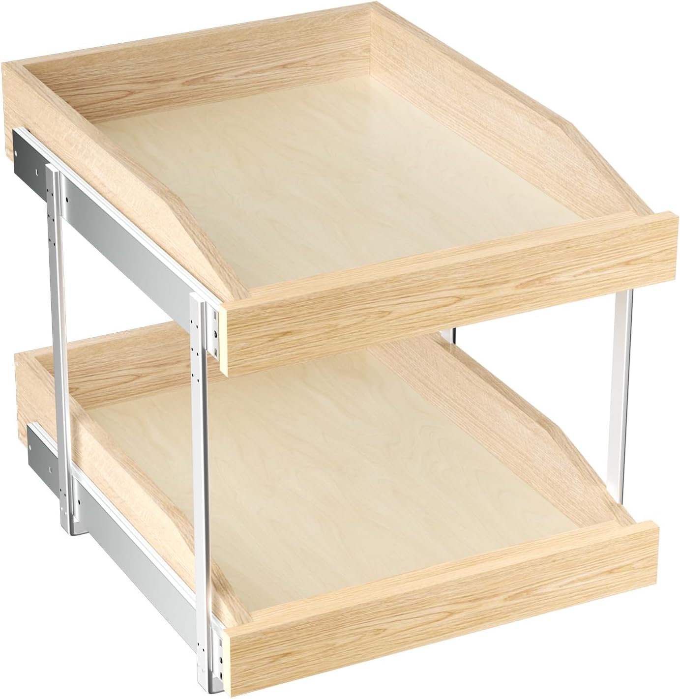 LOVMOR 2 Tier Soft Close Pull Slide Out Cabinet Organizer