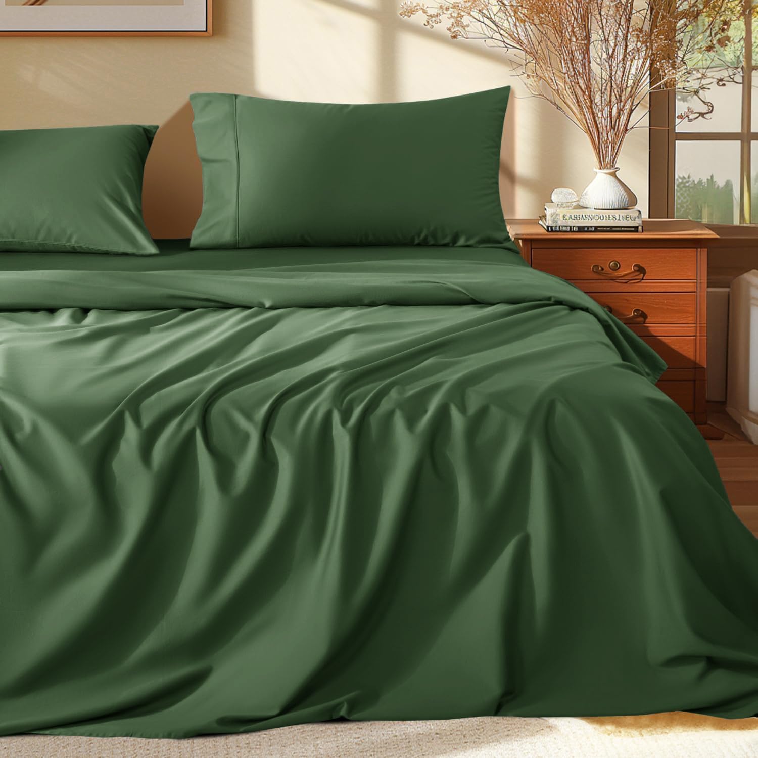 100% Egyptian Cotton King Size Sheets Set for Ultimate Comfort