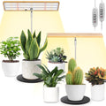 Grow Lights for Indoor Plants Full Spectrum - Table Top Bamboo Panel