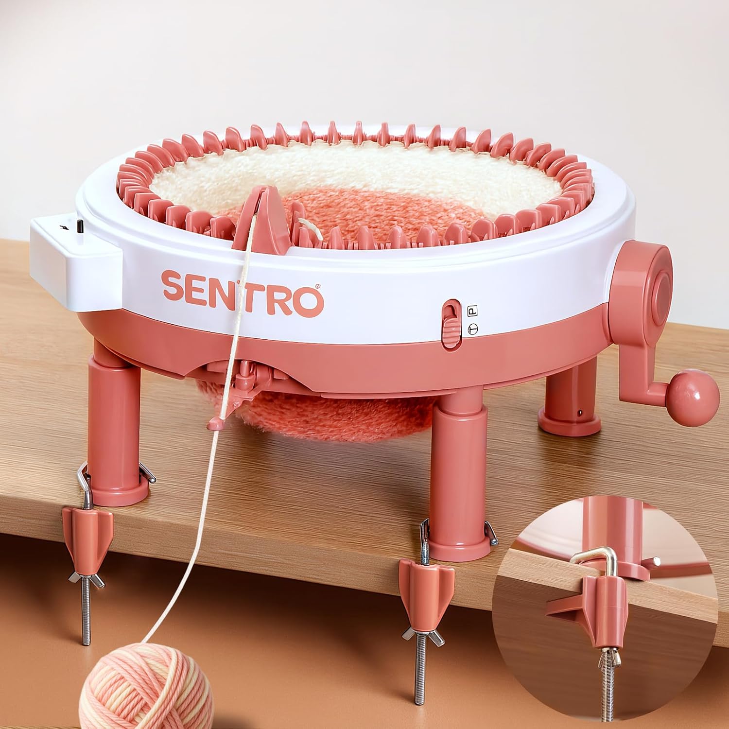 BZVV Knitting Machine with 48 Needles for Easy Crochet Projects