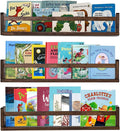Nursery Floating Bookshelf 24 in Set of 3 - Space Saving Kids Shelf
