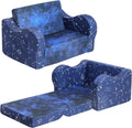 Kids Sofa 2-in-1 Flip-Out Foam Couch - Soft Foldable Play Lounge