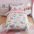 Butterfly Full Bedding Set for Girls - Ultra Soft 4-Piece Comforter