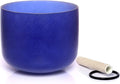 TERRITORY Indigo Colored Quartz Frosted Crystal Singing Bowl 8in