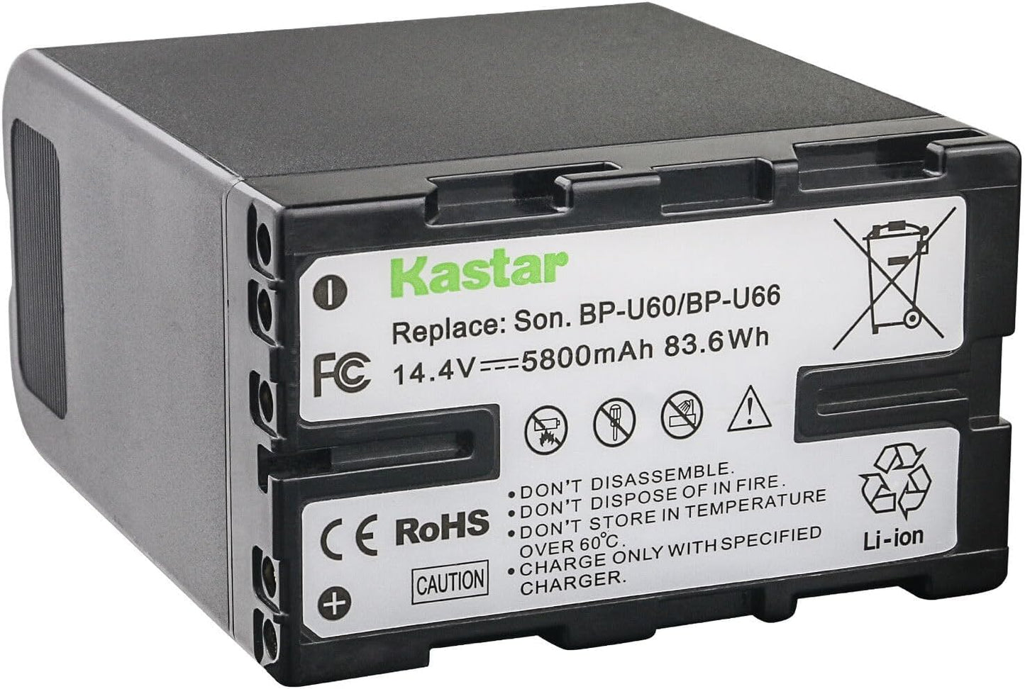 Kastar BP-U60 Battery Replacement for Sony Cameras - 5800mAh