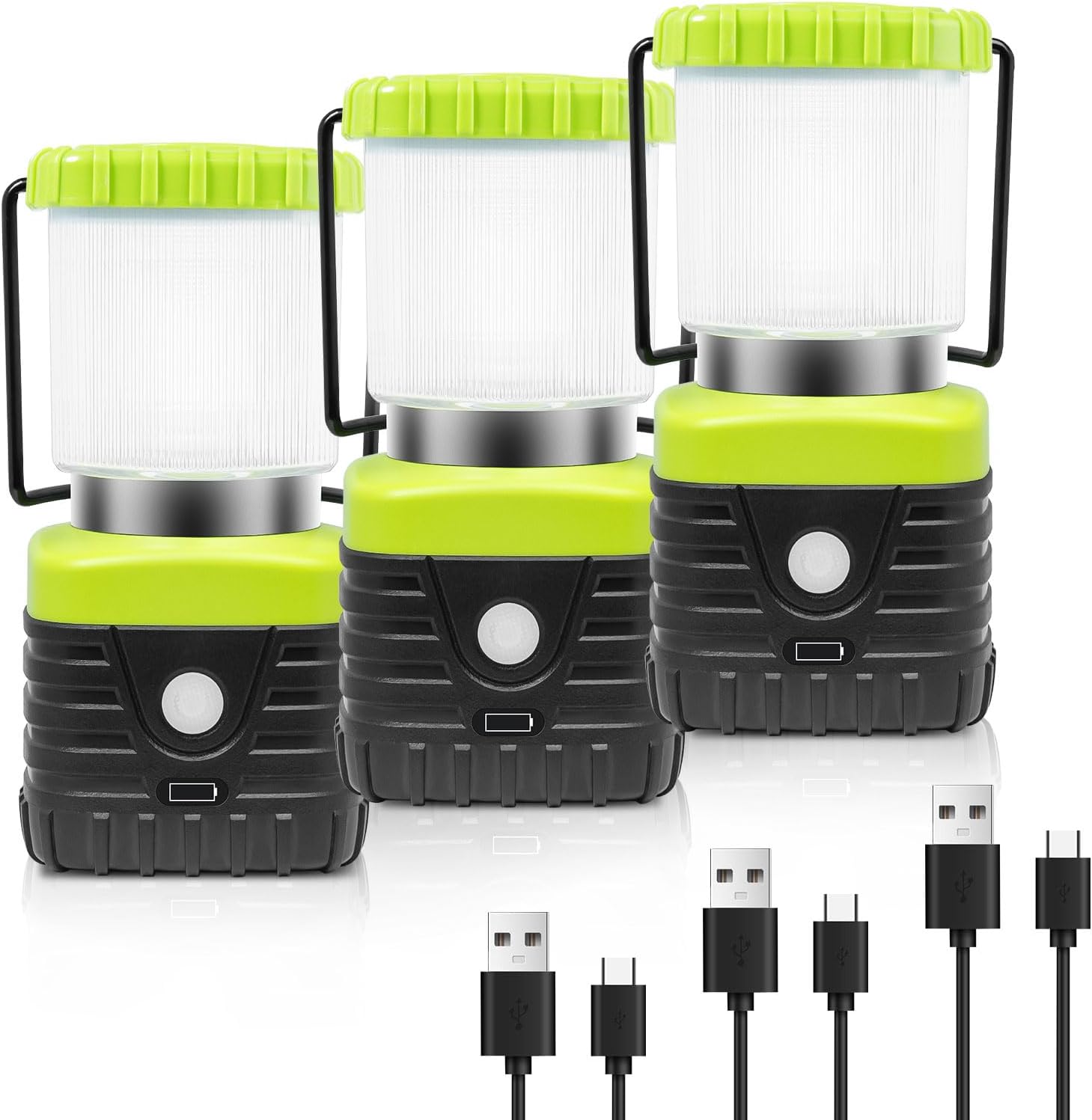 3PCS Rechargeable LED Camping Lantern for Emergency Lighting