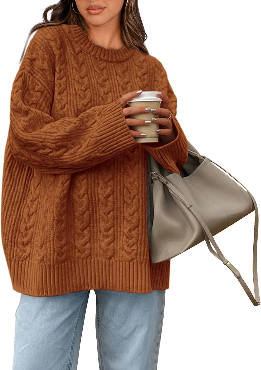 Okiwam Women's Oversized Sweaters for Cozy Fall Fashion