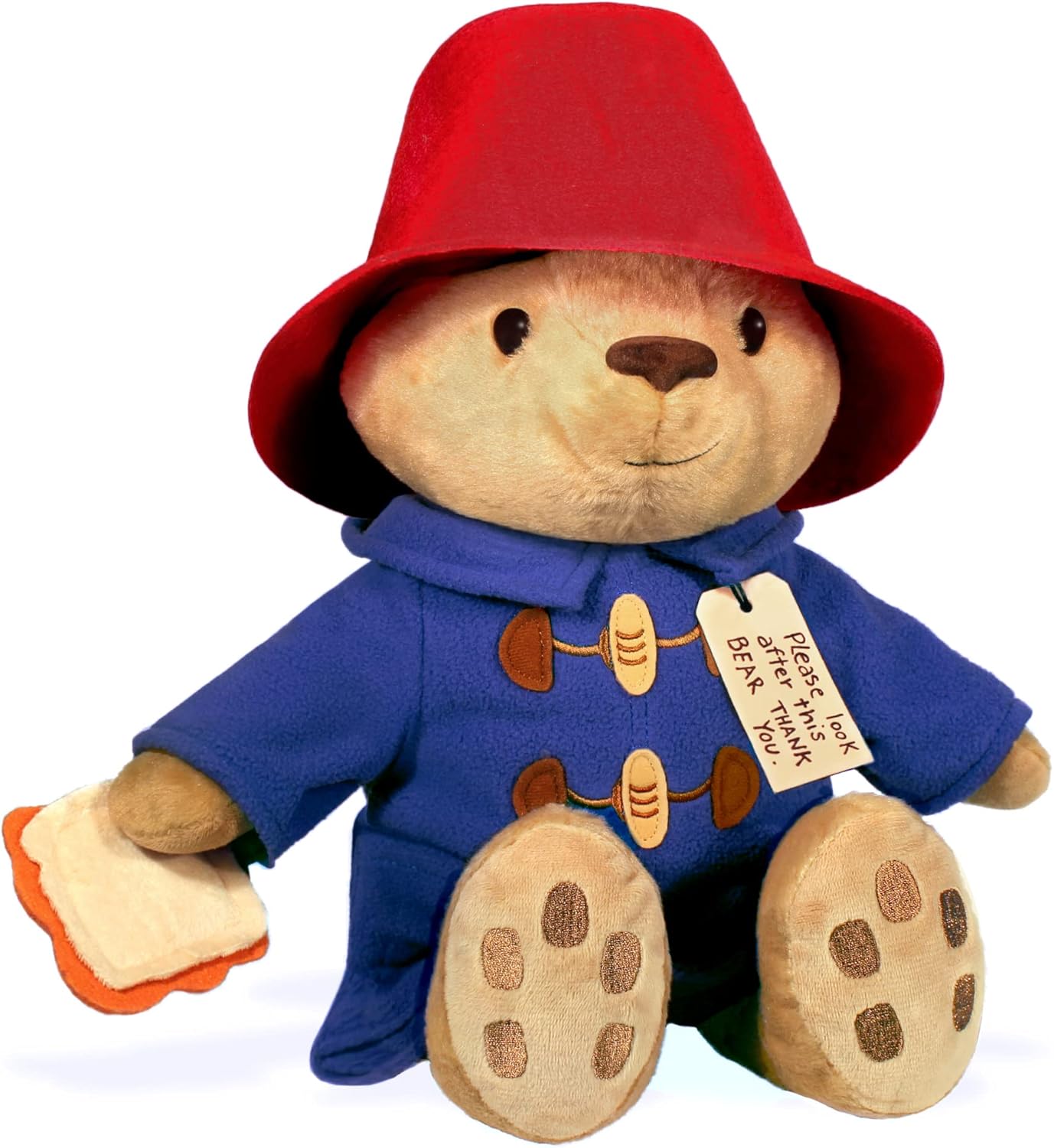 Classic Seated Paddington Bear Soft Stuffed Plush Toy for Kids