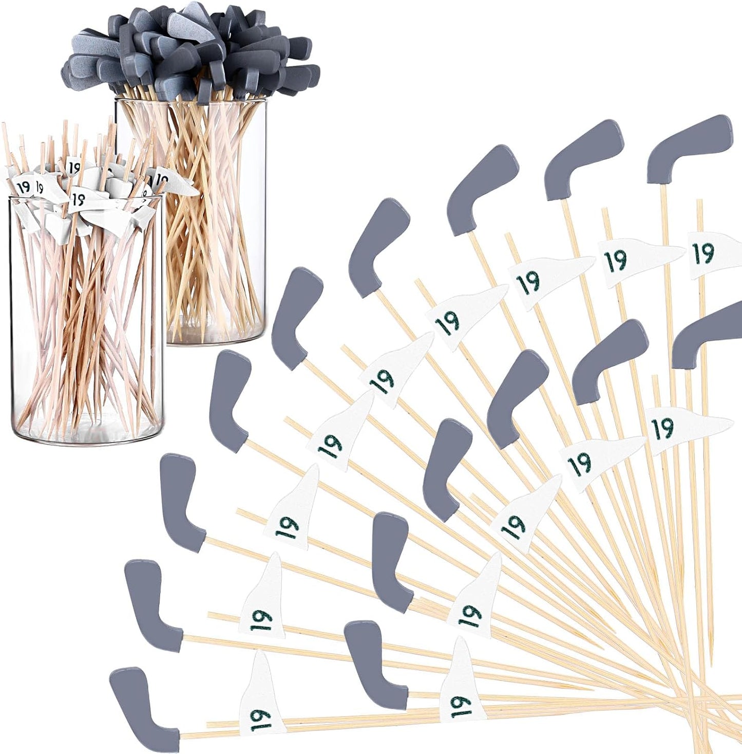 Golf Themed Bamboo Cocktail Picks - 500PCS