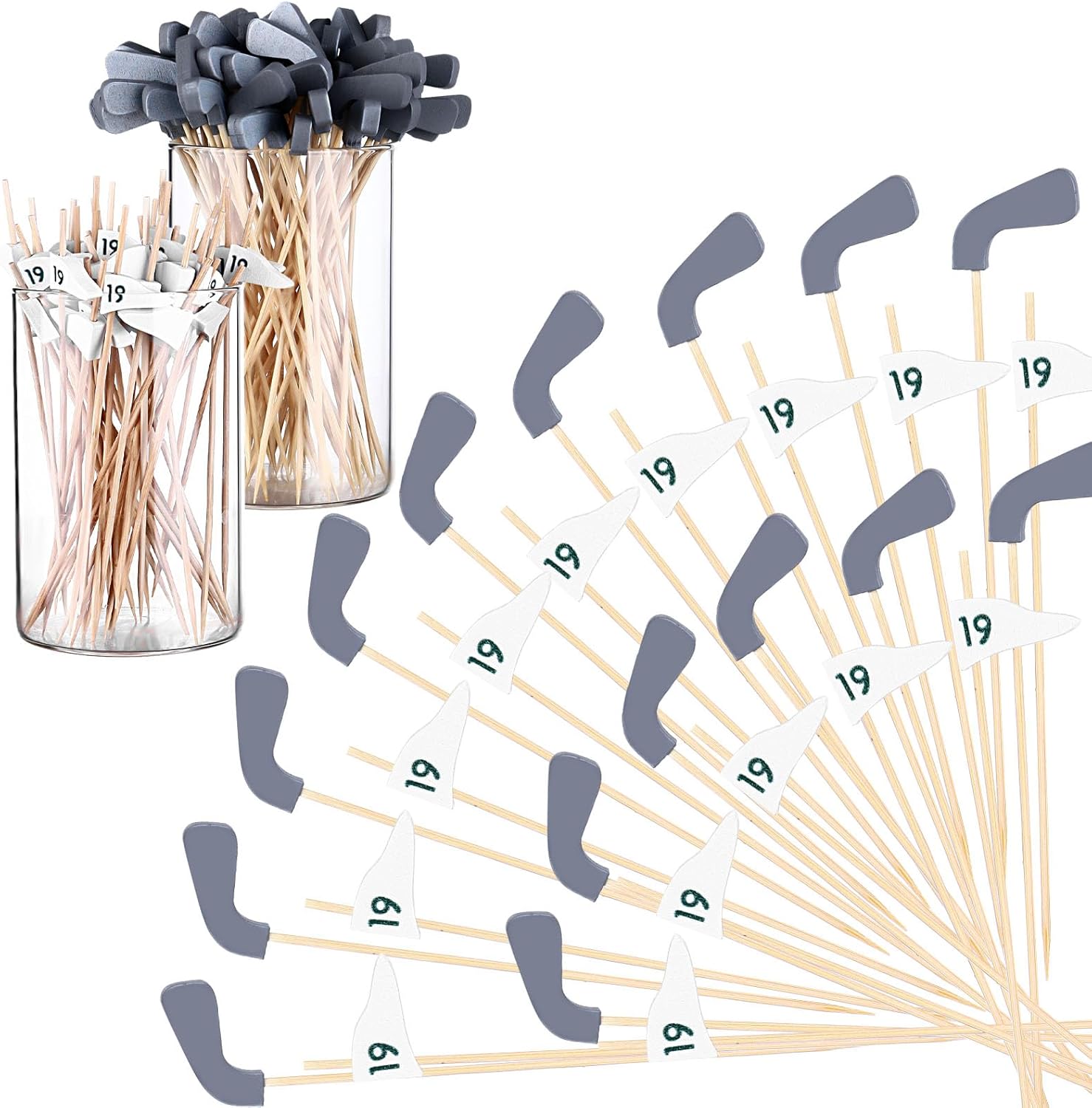 Golf Themed Bamboo Cocktail Picks - 500PCS