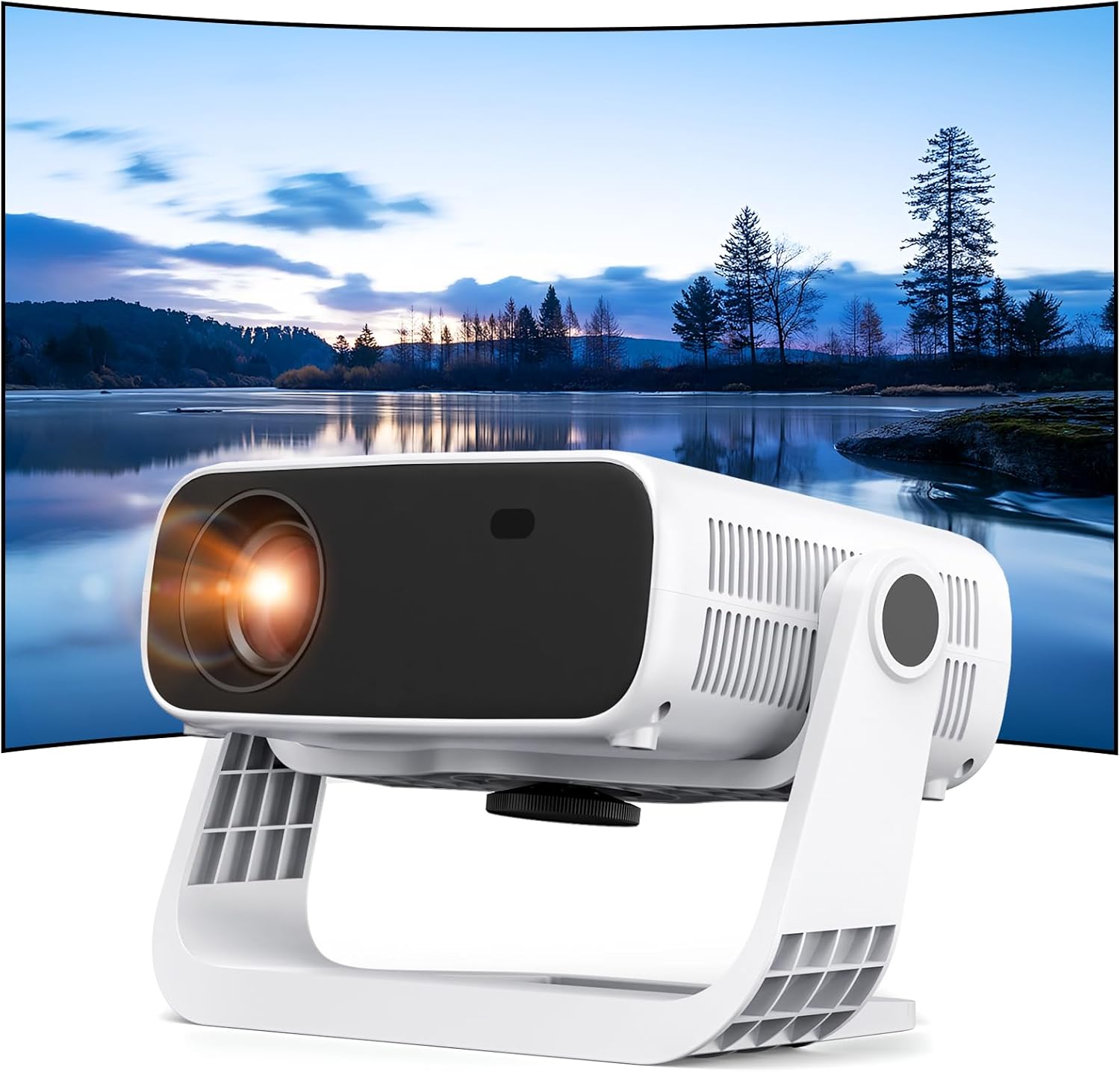 Zdk 2025 Smart Projector with Wifi and Bluetooth for Home Use