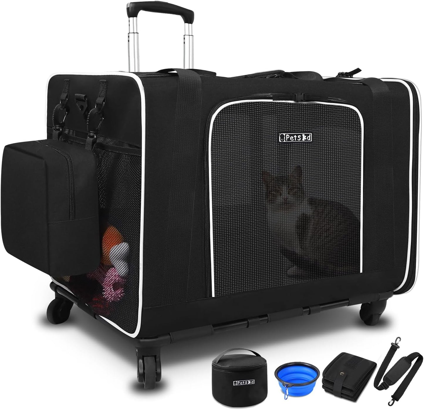 Extra Large Cat Carrier with Wheels for Travel and Safety