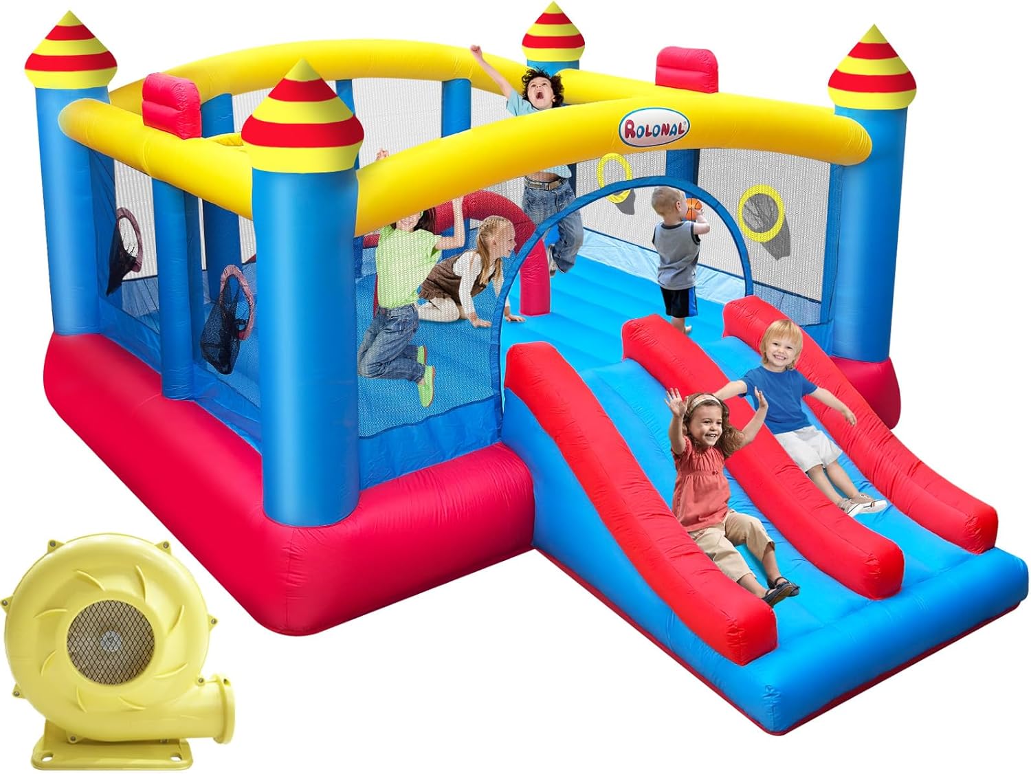 Big Inflatable Bounce House for Party with Double Slide Fun