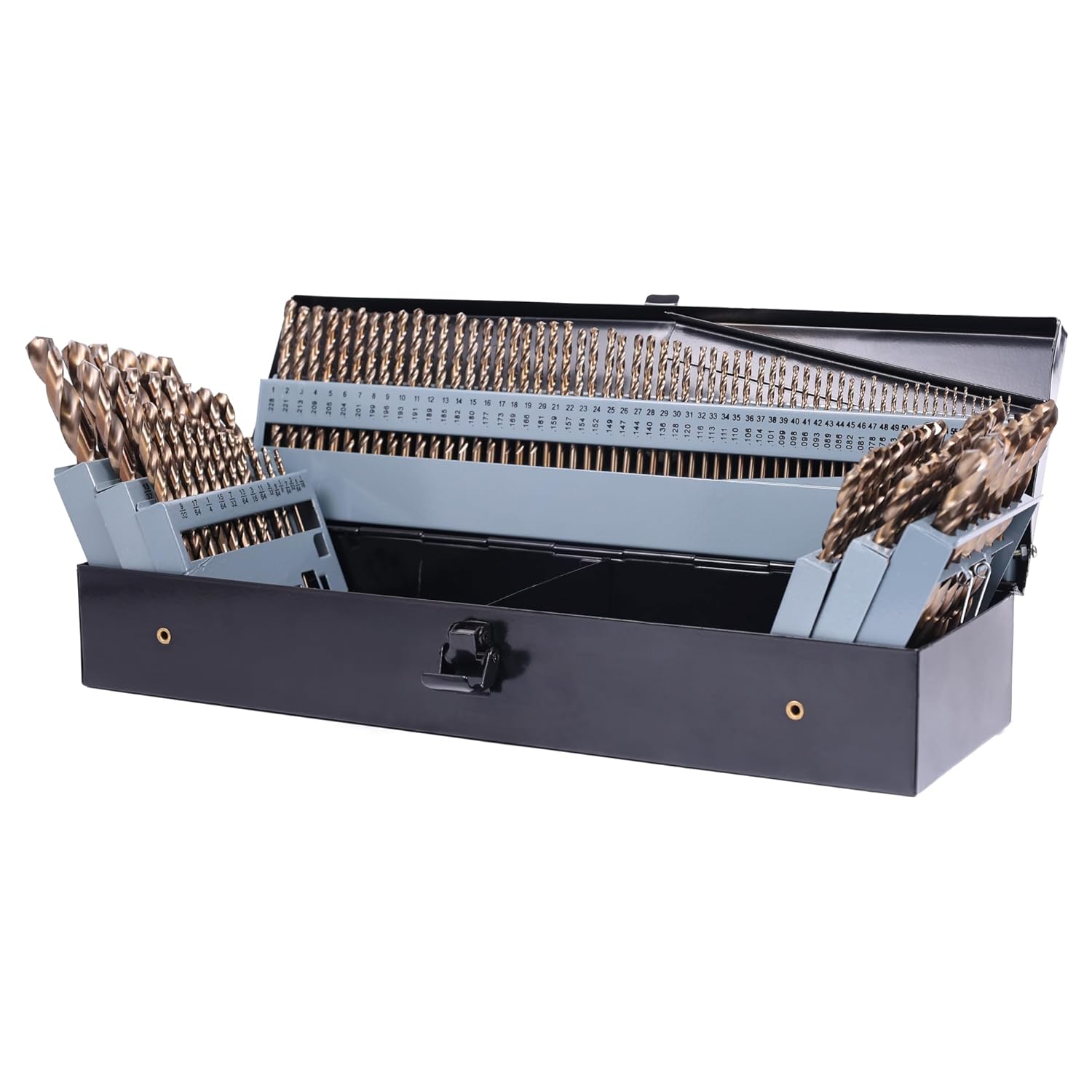 Cobalt Drill Bit Set 115Pcs for Hardened Metals and Plastics