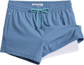 Mens Swim Trunks with Compression Liner Above Knee - Quick Dry