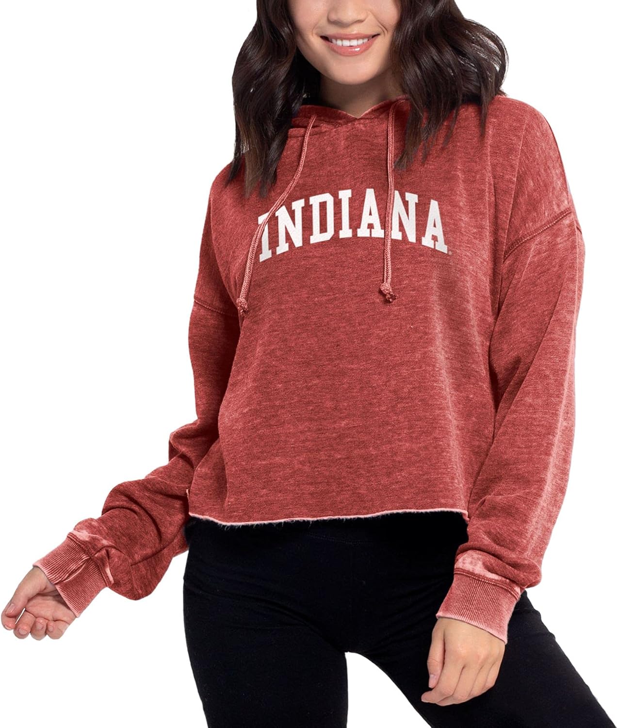 Chicka-d Women's Burnout Cropped Hoodie for Stylish Comfort