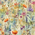 Boho Watercolor Wildflower Grass Peel and Stick Wallpaper - Removable