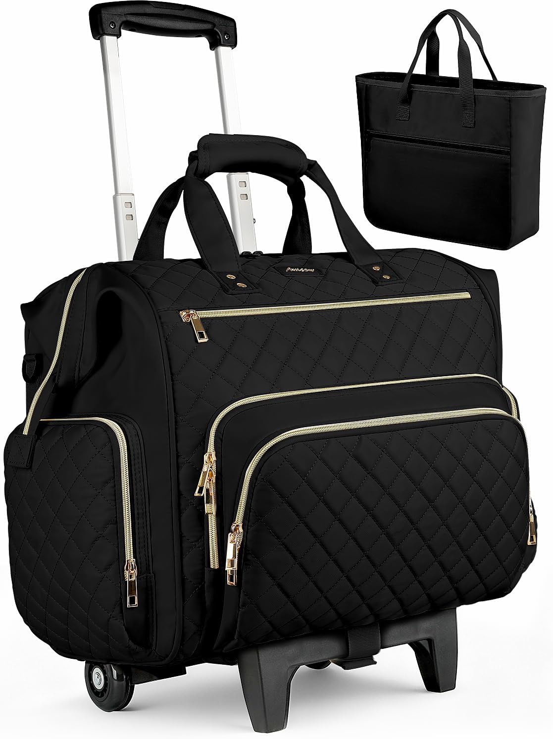 Rolling Teacher Bag with Detachable Dolly for Office Work