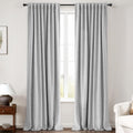 INOVADAY 100% Blackout Curtains 108 in Length - Thermal Insulated Grey