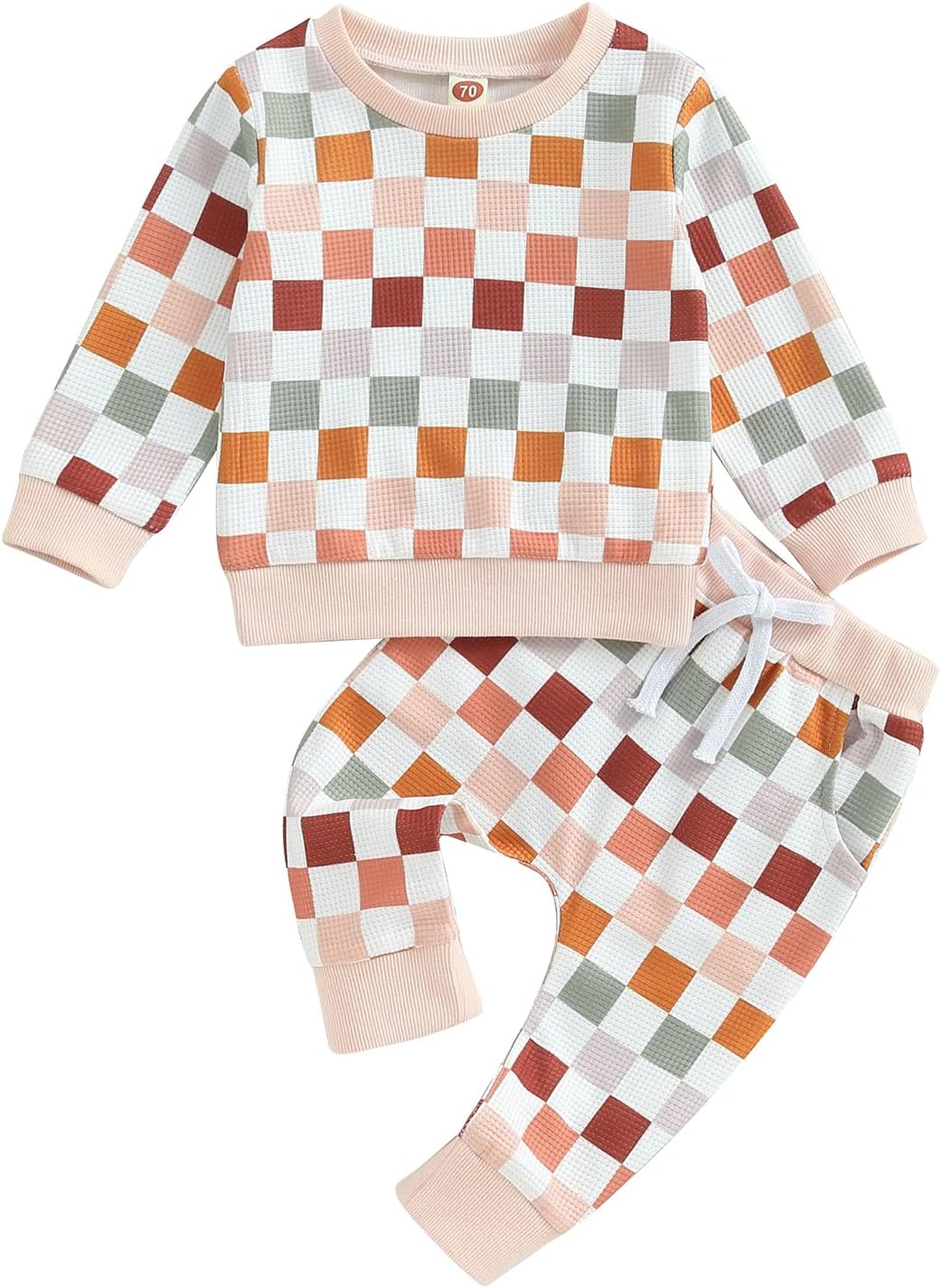 Checkerboard Toddler Fall Clothing Set by Karwuiio