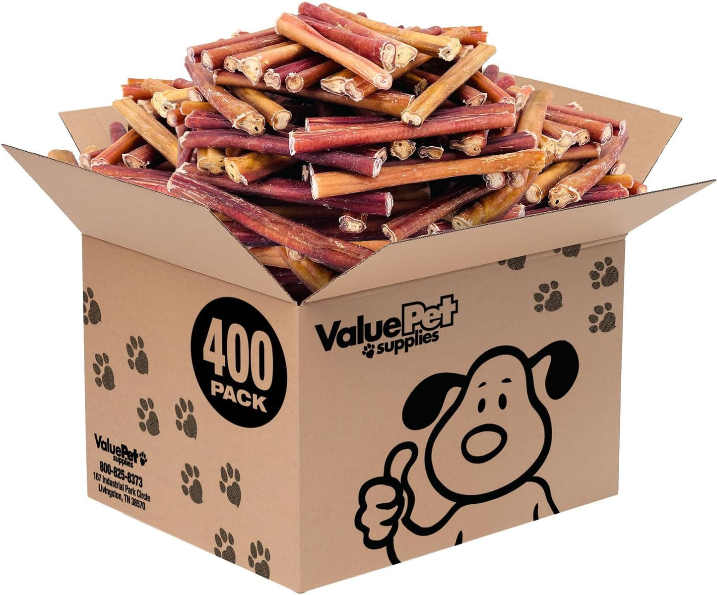 ValueBull Bully Sticks for Dogs - Thick 6 Inch Natural Treats