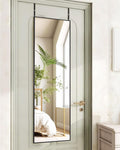 Full Length Mirror 48x14 in Over The Door Hanging Mirror - Space