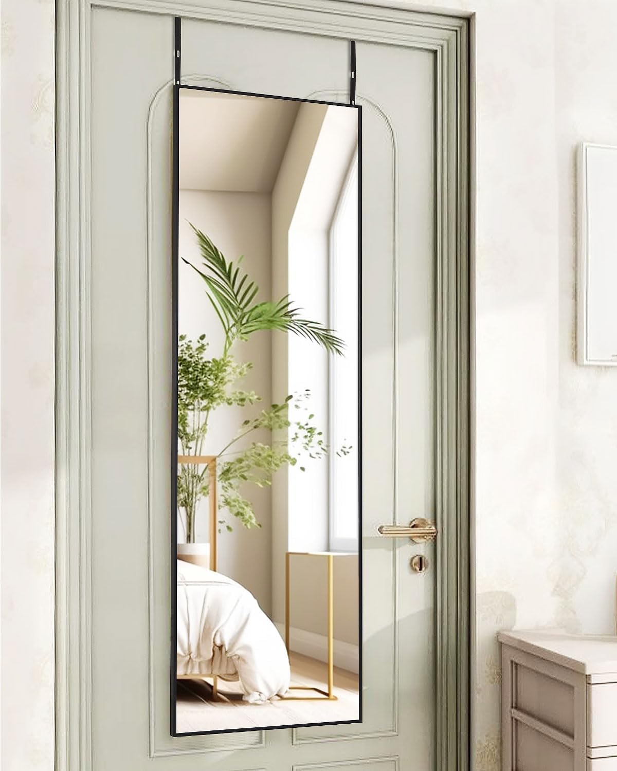 Full Length Mirror 48x14 Inch - Over The Door Hanging Mirror