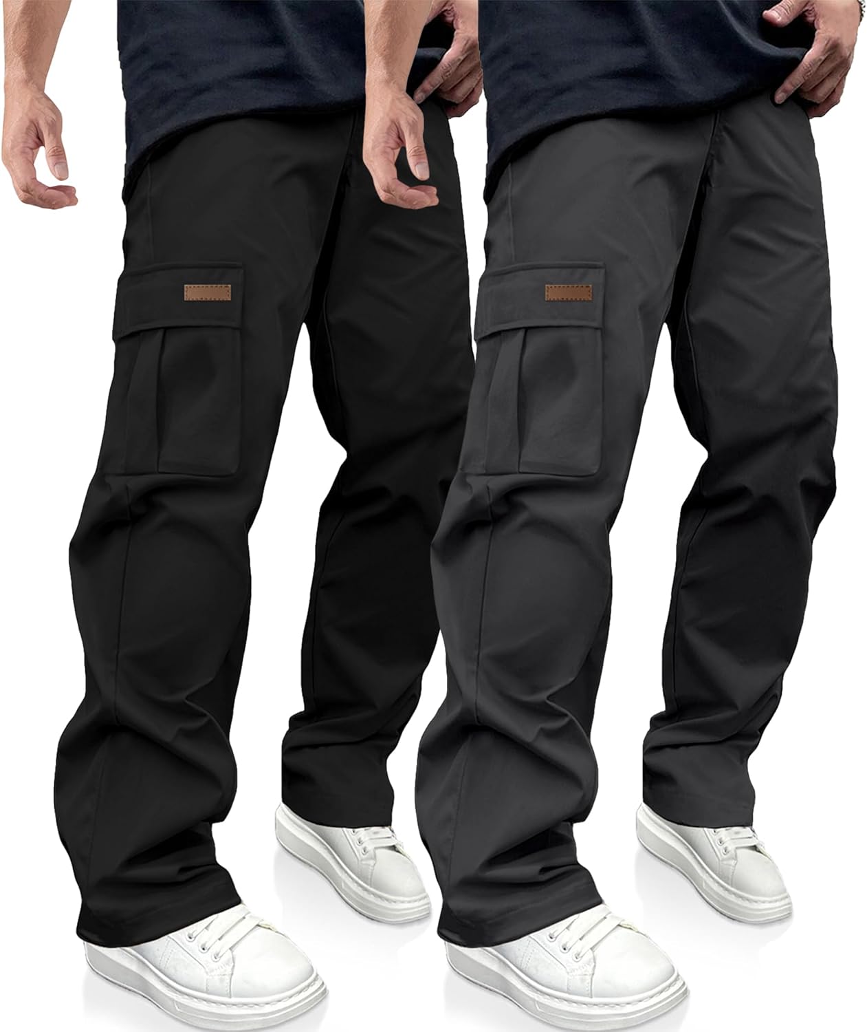 Men's Casual Cargo Pants for Hiking and Workout by PLEPAN